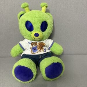 Build A Bear Bear-lien Neon Green Alien Stuffed Plush Plushie W/Outfit 9/23 READ